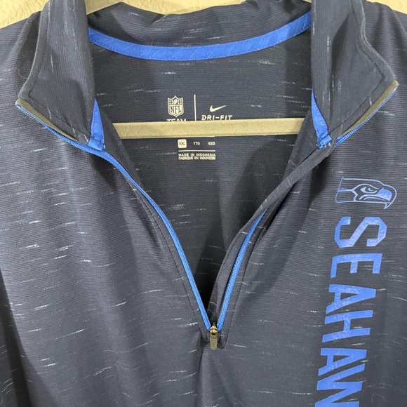 Seattle Seahawks Nike Dri-Fit Dark Blue Fitted Long Sleeve Active NFL Team XXL - Picture 6 of 14